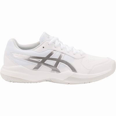 Asics Gel-Game 7 GS - Lasten Tenniskengät - Valkoinen/Hopea